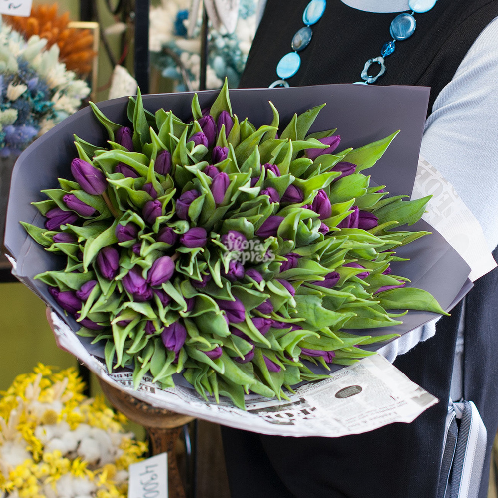 

Букет «Flora Express», Фиолетовые тюльпаны